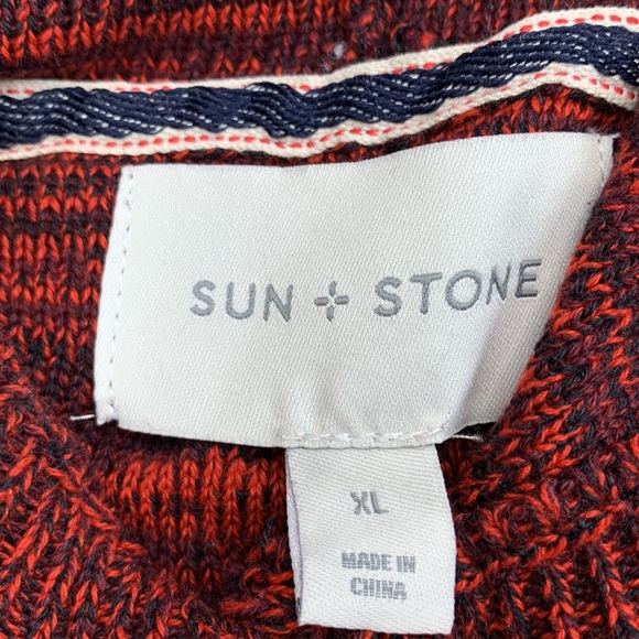 Sun + Stone Men's Solid Marled Hooded Sweater Size XL - Picture 2 of 9
